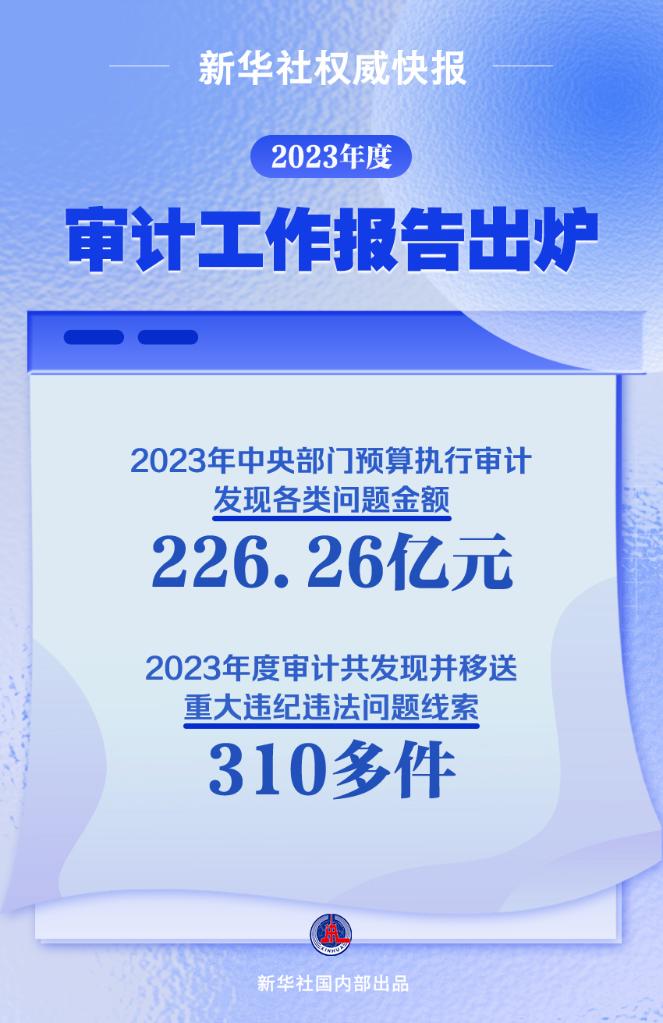 国家审计：2023年度“经济体检”报告出炉